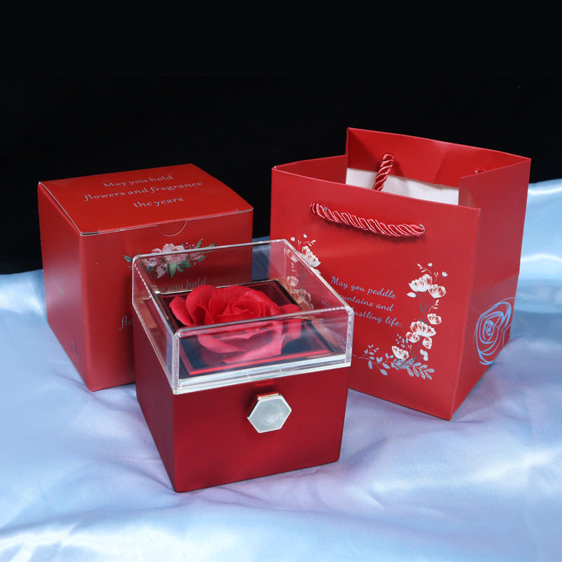 Rotating Soap Rose Jewelry Gift Box (photo 10)