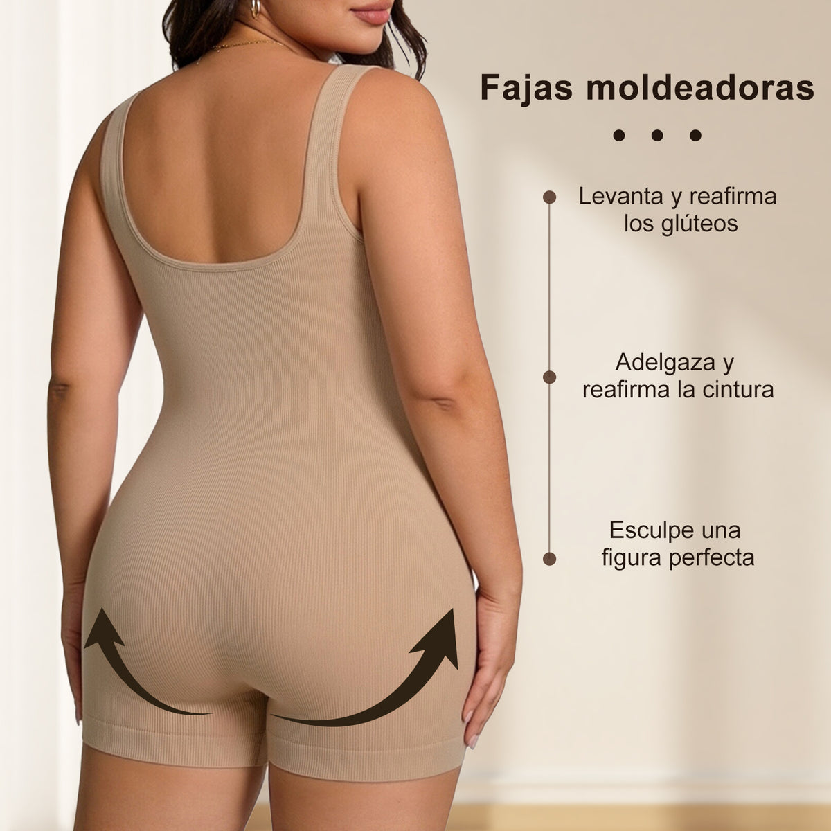 Women's Shapewear Bodysuit with Anti-Slip Bands (photo 2)