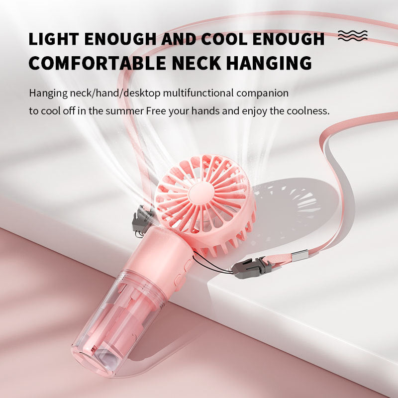 Handheld Mist Spray Fan, 4 Speeds, USB Rechargeable (photo 4)