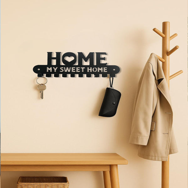 2-in-1 Halloween and Christmas Wall Key Holder with Iron Hooks (photo 5)