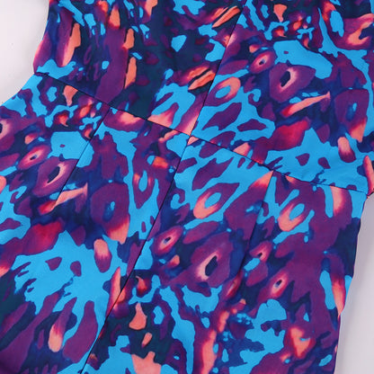 Women's Puff-Sleeve Floral V-Neck Long Dress (photo 13)