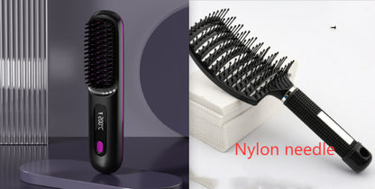 2-in-1 Cordless Hair Straightener Brush, USB Rechargeable (photo 32)