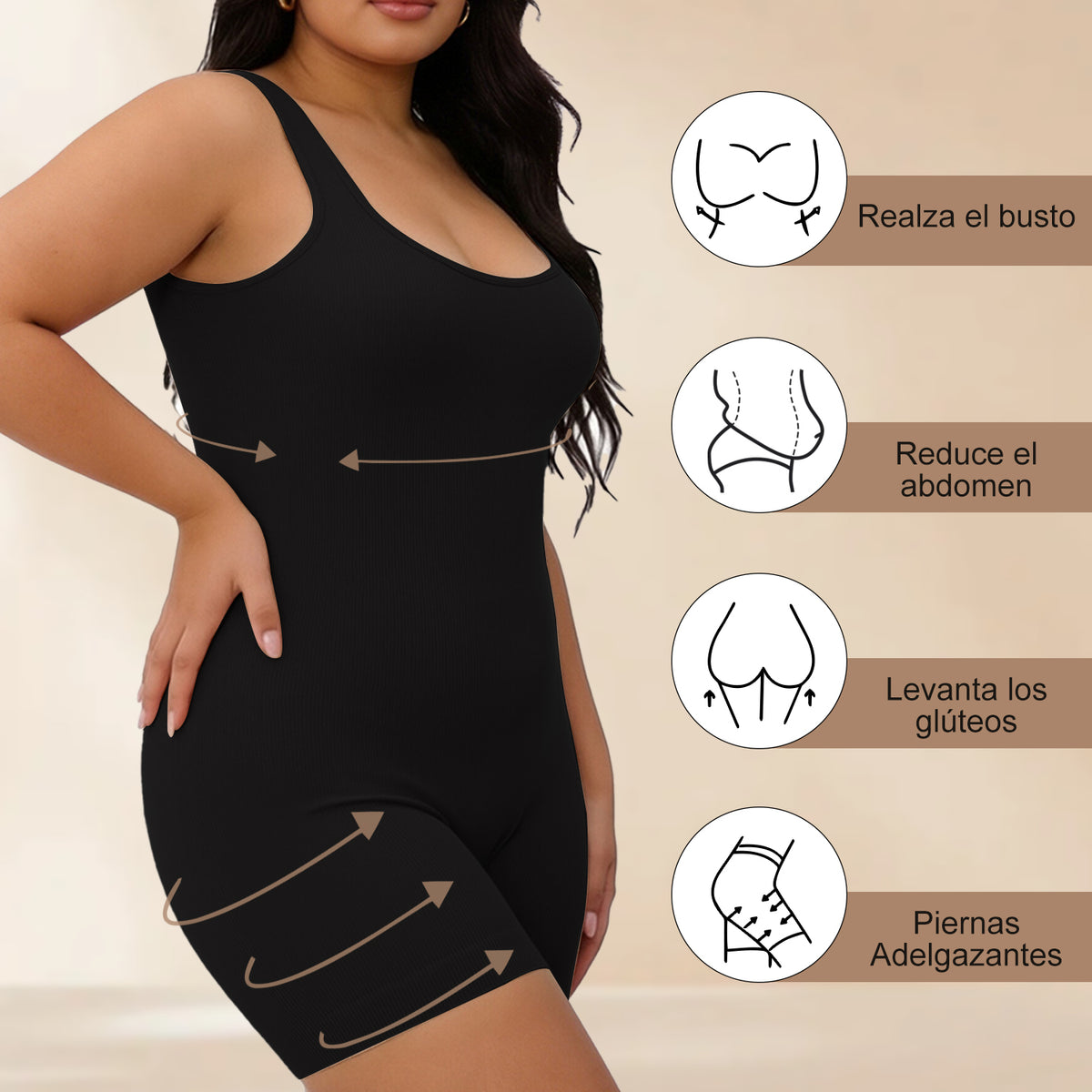 Women's Shapewear Bodysuit with Anti-Slip Bands (photo 6)