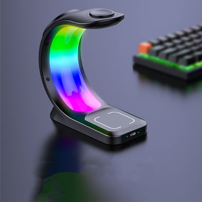 4-in-1 Magnetic Wireless Charging Station with RGB Light (photo 5)