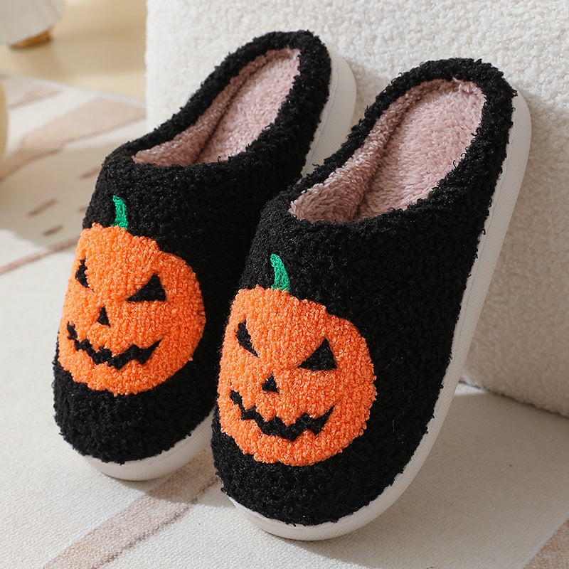 Halloween Pumpkin Plush Slippers (photo 8)