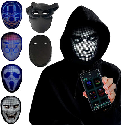 Programmable LED Light-Up Party Face Mask (photo 2)