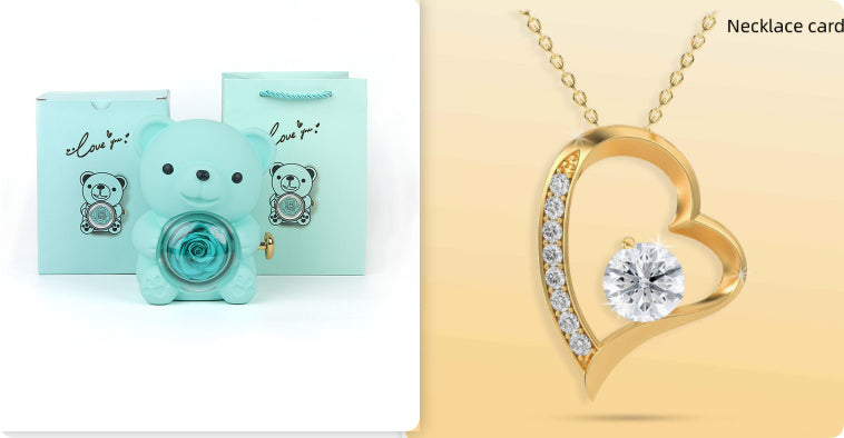 Rotating Bear and Rose Jewelry Gift Box (photo 16)
