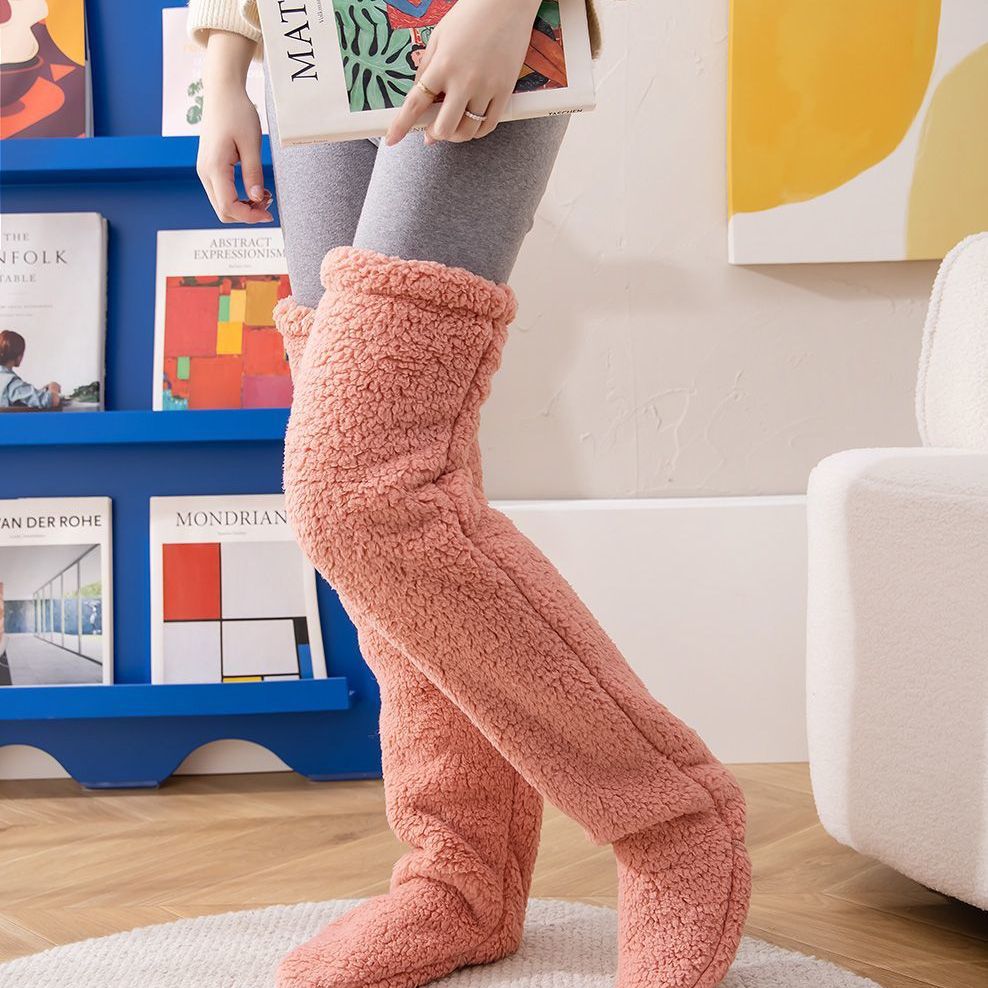 Over-the-Knee Fuzzy Long Socks (photo 17)