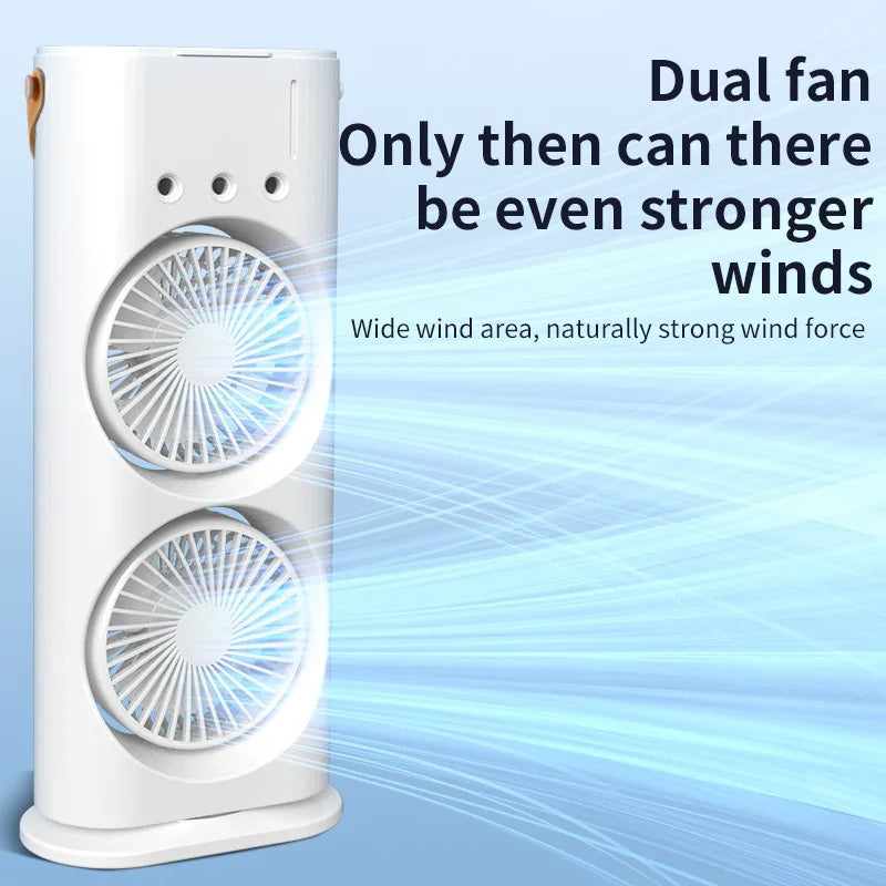 Dual-Head Mist Spray Fan with Ambient Light (photo 4)