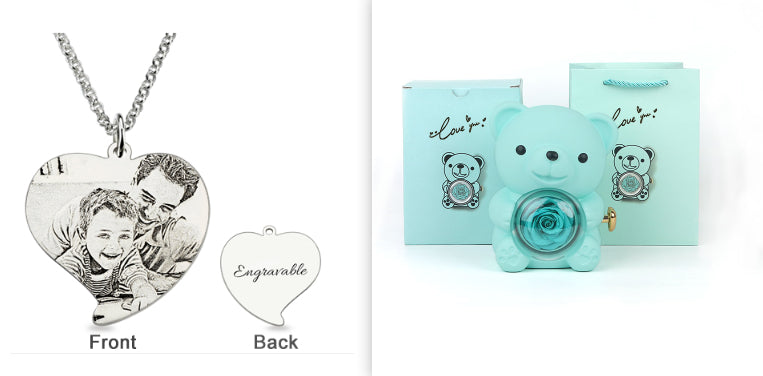 Rotating Bear and Rose Jewelry Gift Box (photo 23)