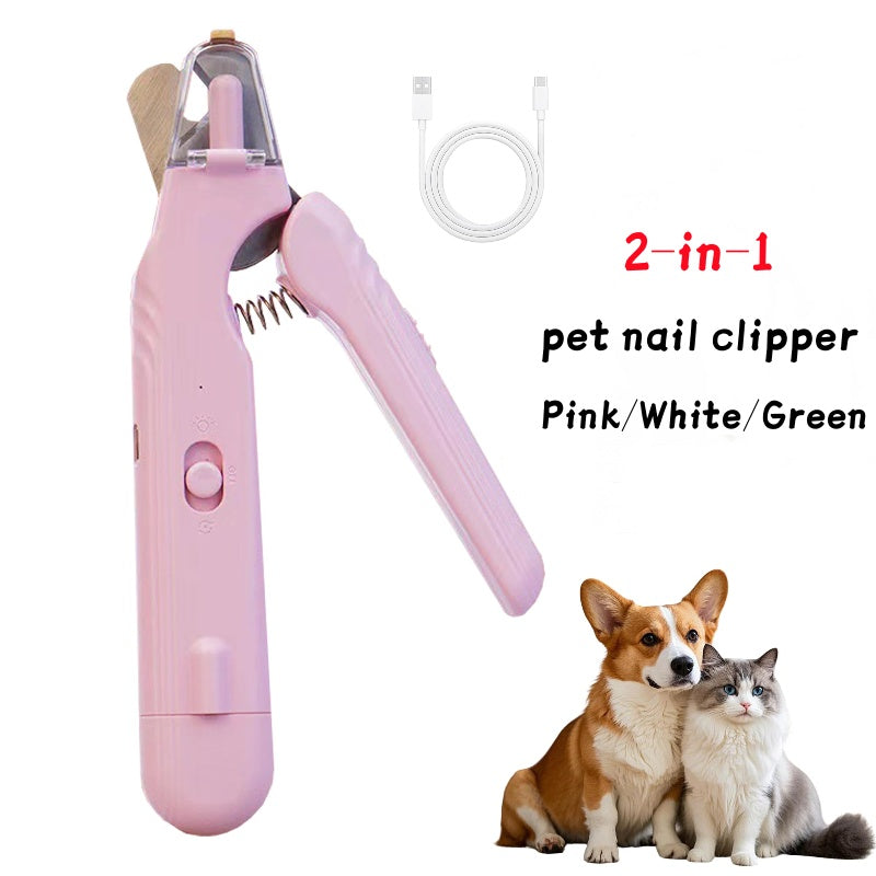 2-in-1 Pet Nail Clipper and Grinder with LED Light (photo 2)