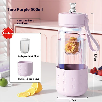 Glass Tea Infuser Tumbler with Magnetic Filter, 500 ml (photo 11)
