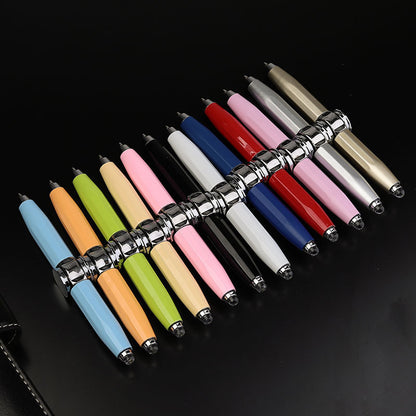 LED Spinning Top Metal Ballpoint Pen (photo 2)