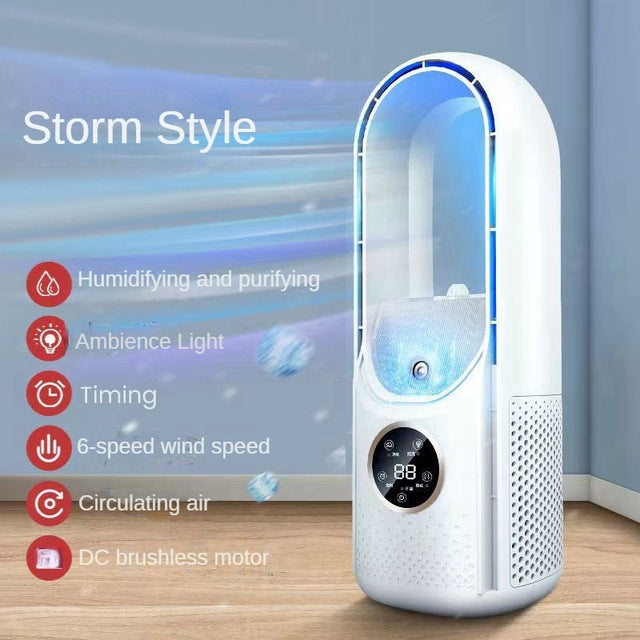 Portable USB Bladeless Cooling Fan with Water Tank and Timer (photo 11)