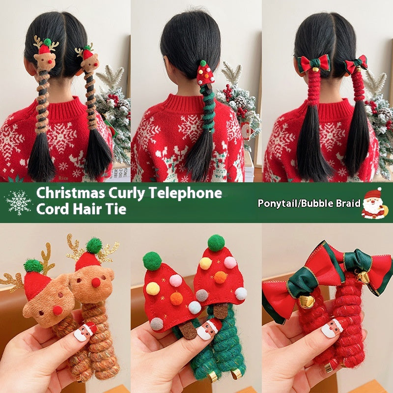 Christmas Spiral Hair Ties (photo 4)