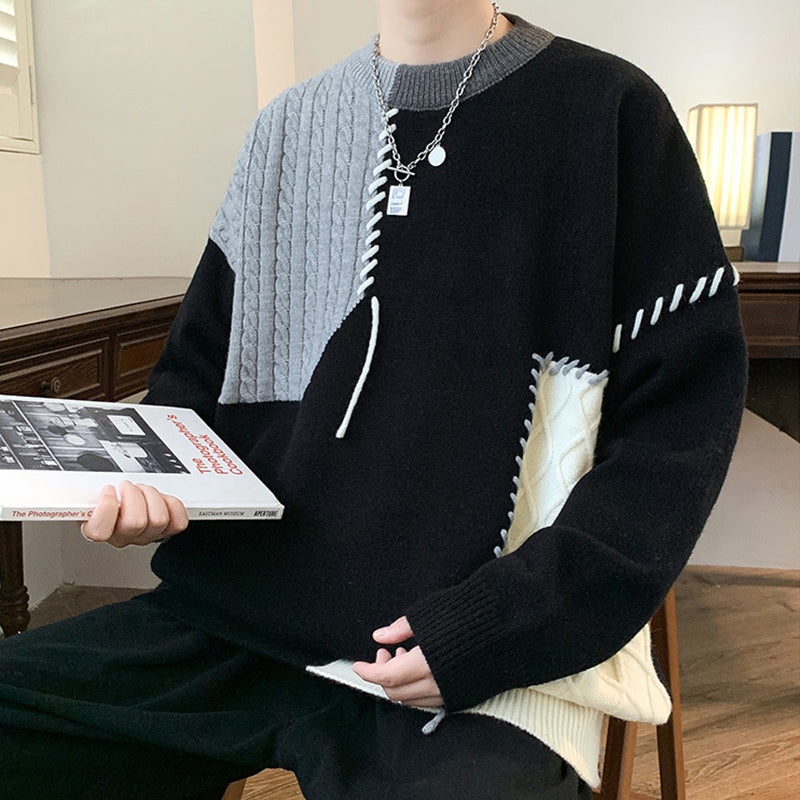 Men's Colorblock Knit Pullover Sweater (photo 2)