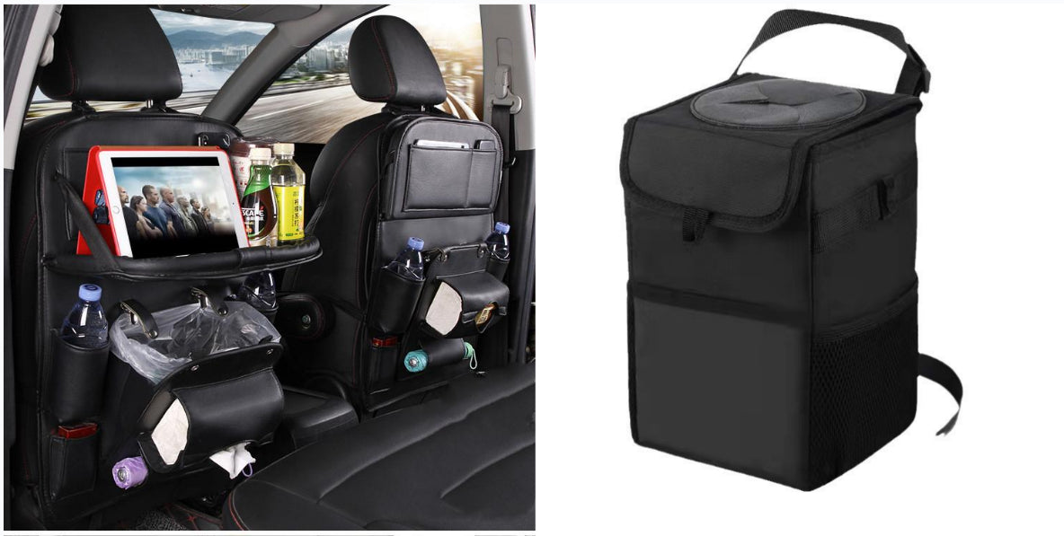 PU Leather Car Seat Back Organizer with Tissue Box (photo 24)