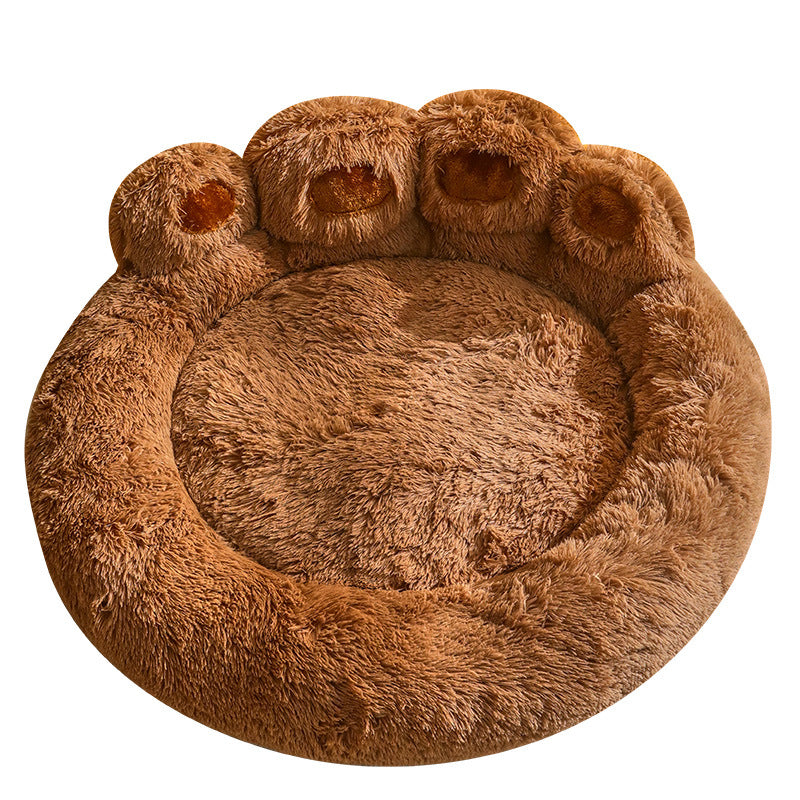 Round Plush Pet Bed for Dogs and Cats, 50 to 110 cm (photo 3)