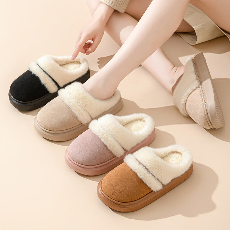 Warm Plush-Lined Cotton Slippers (photo 4)