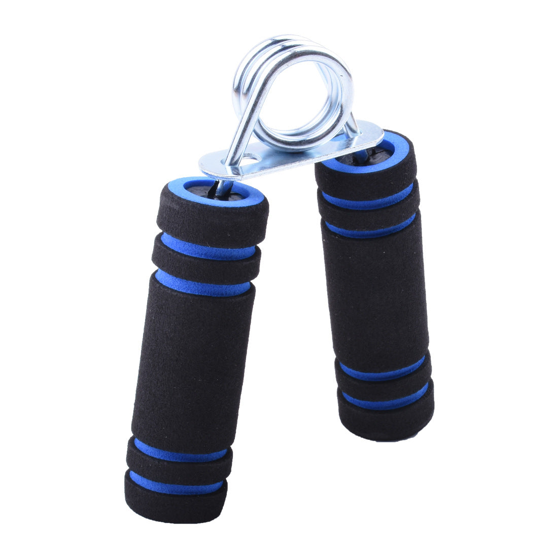 Spring Hand Grip Strengthener with Foam Handles - Blue Stripe (photo 5)