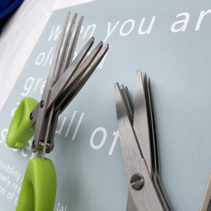 Multi-Blade Stainless Steel Herb Scissors (photo 4)