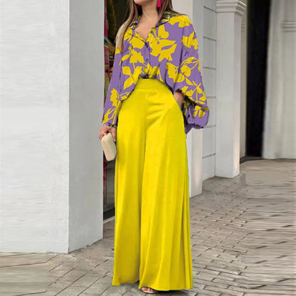 Women's Printed Wide-Leg Pants (photo 8)