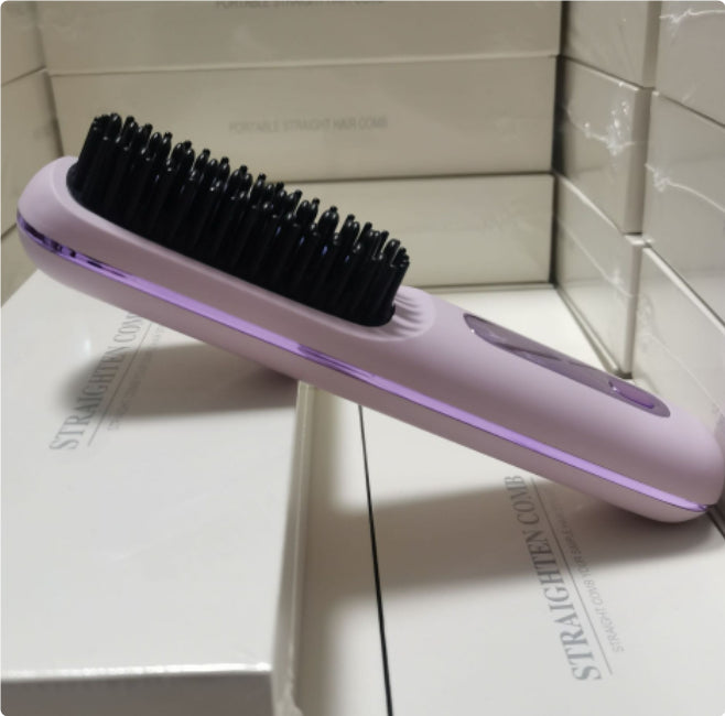 2-in-1 Cordless Hair Straightener Brush, USB Rechargeable (photo 13)
