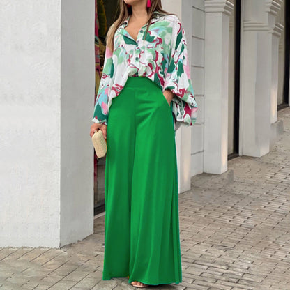 Women's Printed Wide-Leg Pants (photo 2)