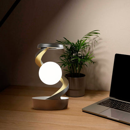 Rotating Moon Desk Lamp with Optional Wireless Charger (photo 10)