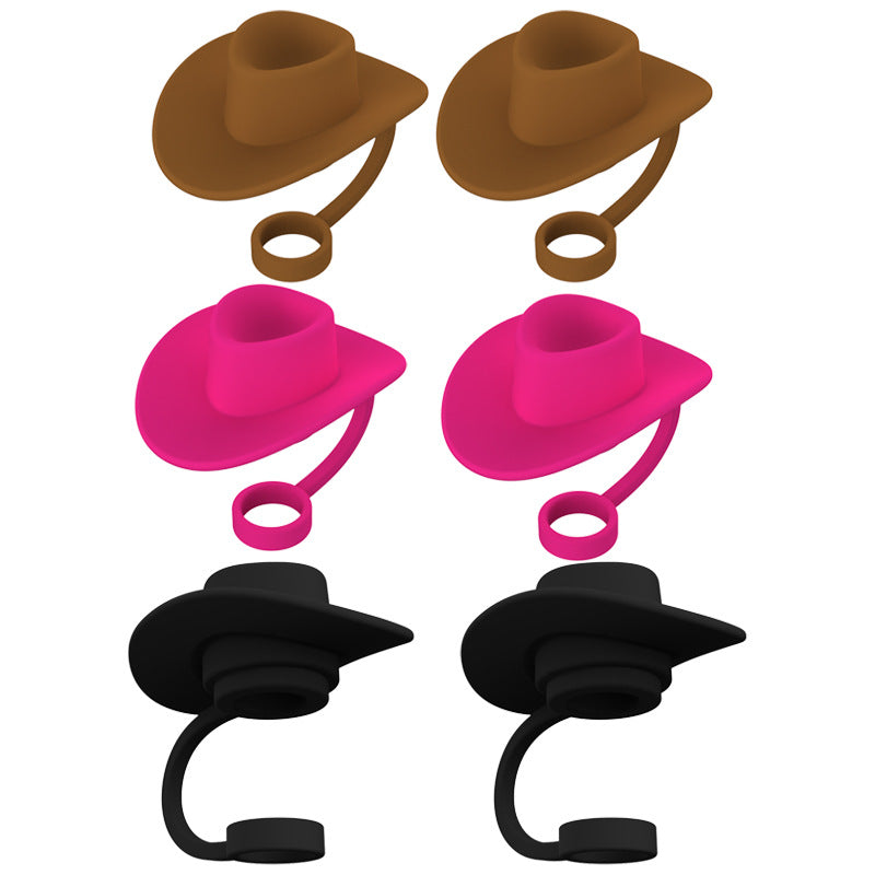 Silicone Hat-Shaped Straw Toppers (photo 17)