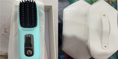 2-in-1 Cordless Hair Straightener Brush, USB Rechargeable (photo 41)