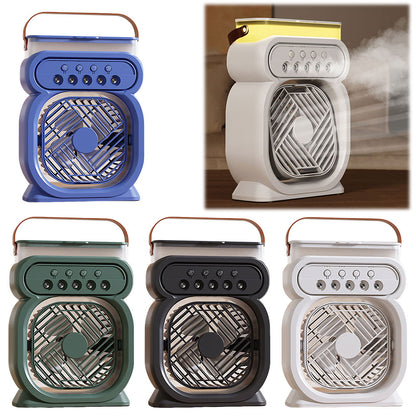 Mini Evaporative Air Cooler Fan with 7-Color Light