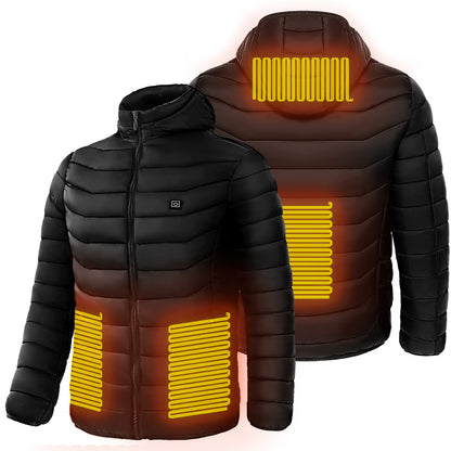 Men's Heated Hooded Puffer Jacket, 8 or 9 Heating Zones (Battery Not Included) (photo 2)