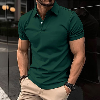 Men's Solid Short-Sleeve Polo Shirt (photo 11)