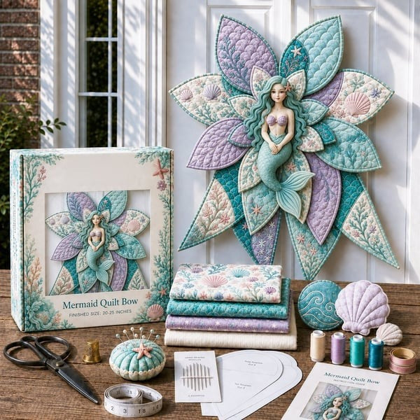 Quilted Patchwork Fabric Craft Piece, Holiday and Animal Designs (photo 16)