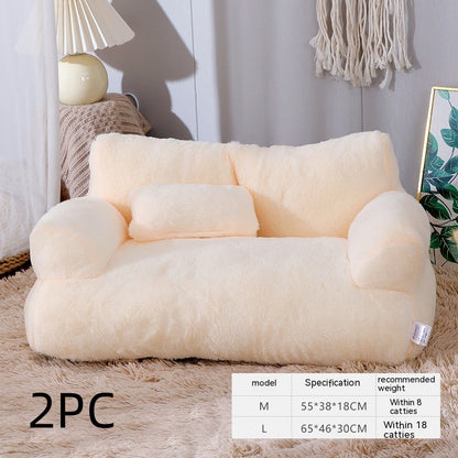 Plush Cat Sofa Bed with Pillow (photo 11)