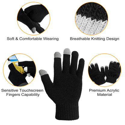 Unisex Touchscreen Knit Gloves (photo 5)