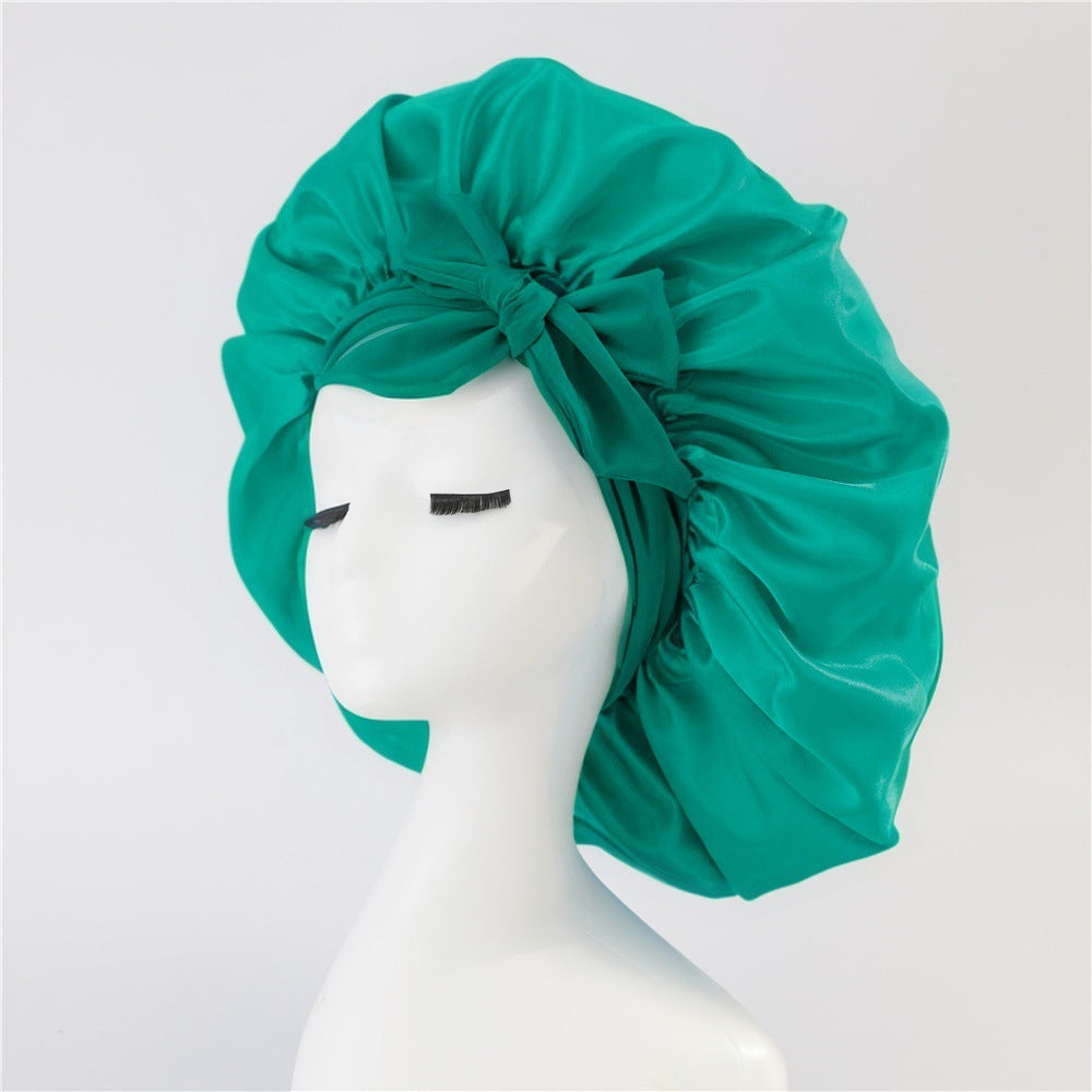 Satin Sleep Bonnet with Ribbon (photo 20)