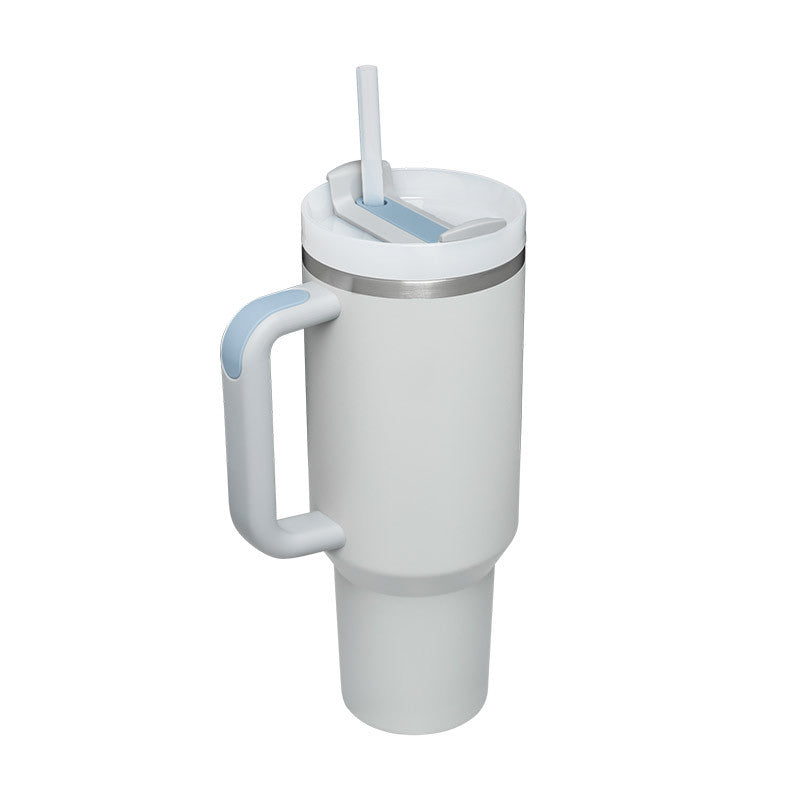 40 oz Insulated Stainless Steel Tumbler with Handle, Lid and Straw (photo 41)