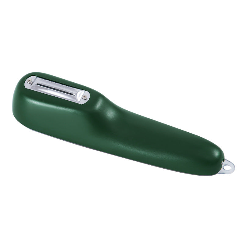 Vegetable and Fruit Peeler with Built-In Storage Tube – Dark Green