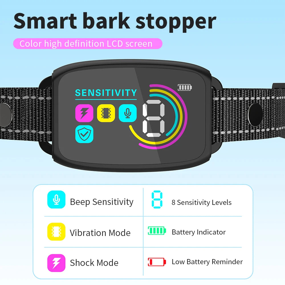 Rechargeable Bark Control Collar with Digital Display (photo 3)
