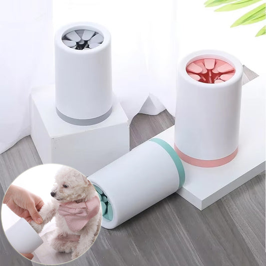Dog Paw Cleaner Cup with Soft Silicone Bristles, S or L