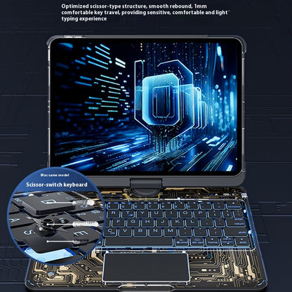 360° Rotating Clear Keyboard Case for iPad with Trackpad (photo 6)