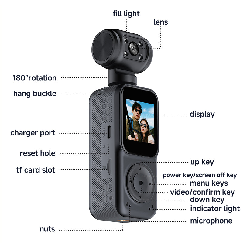 Handheld Dual-Lens Action Camera for Outdoor and Cycling (photo 2)