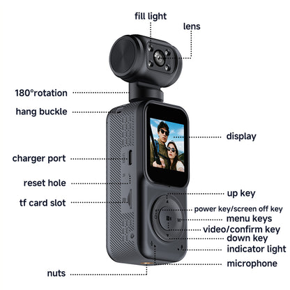 Handheld Dual-Lens Action Camera for Outdoor and Cycling (photo 2)