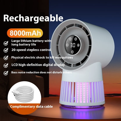 USB Rechargeable Mosquito Trap Fan with Light (photo 6)