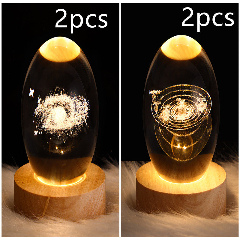 Wood Base Crystal Ball Night Lamp (photo 51)