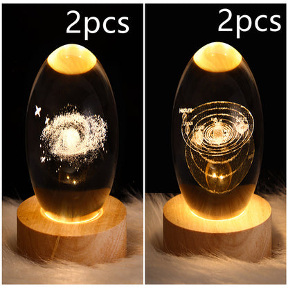 Wood Base Crystal Ball Night Lamp (photo 51)