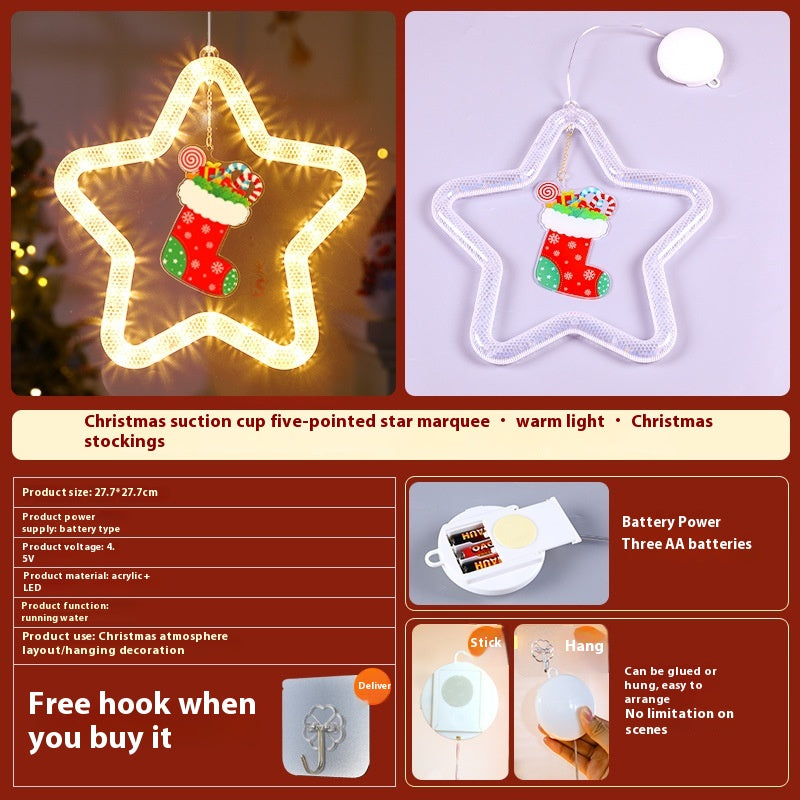 Christmas LED Star Window Hanging Light (photo 11)