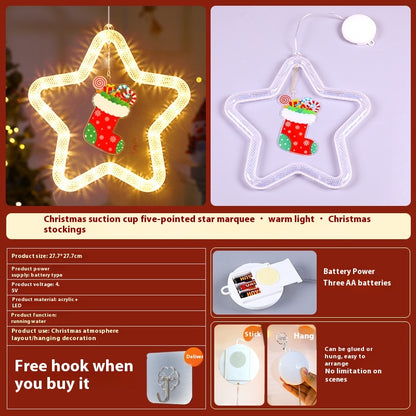 Christmas LED Star Window Hanging Light (photo 11)